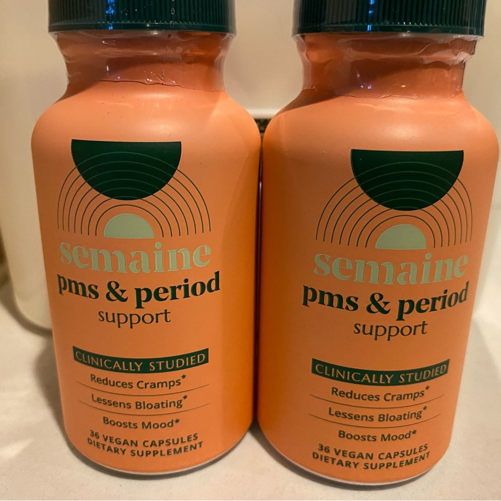 2 bottles of Semaine PMS & Period Support Supplements